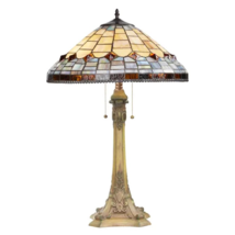 26.75&quot;H Stained Glass Dome Shade Candlestick Table Lamp - $384.99