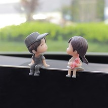 New Cute Car Decoration Lovely  Couple Action Figure Figurines Balloon Ornament  - £29.04 GBP
