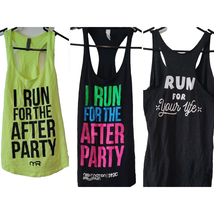 Lot 3 Small Racerback Workout Tank Top Shirts Run for After Party Neon B... - £18.00 GBP