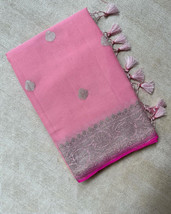 Timeless Pure Chiffon Saree – A Perfect Gift for Mom, Wedding Celebrations Bride - £229.73 GBP