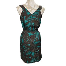 Banana Republic Brown Green v-neck sleeveless midi dress size 2 - £16.81 GBP