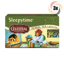 3x Boxes Celestial Seasonings Sleepytime Night Herbal Tea | 20 Bags Each | 1oz - £17.26 GBP