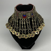 275g, 12&quot;x5&quot;Kuchi Choker Necklace Multi-Color Tribal Gypsy Bohemian,B14112 - £37.92 GBP