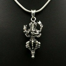 Vintage trendy 925 sterling silver handmade Lord Ganesh pendant jewelry ... - £38.93 GBP