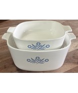 2 Vintage Corning Ware Blue Cornflower Dish- 1qt &amp; 2.5qt No Lids - $26.12 CAD