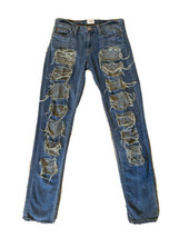 HUDSON Melissa Midrise Skinny Distressed Destroyed Blue Jeans Women’s 26 - $37.99