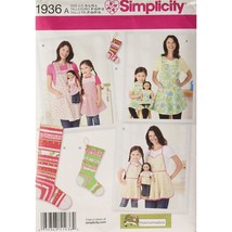 Simplicity 1936 Child&#39;s, Women&#39;s, and 18&#39;&#39; Doll&#39;s Apron Sewing Patterns, Sizes S - £11.79 GBP