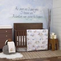 6 Piece Nursery Crib Bedding Set Classic Winnie The Pooh Unisex Neutral Baby - £210.05 GBP