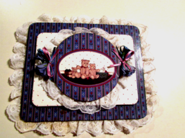 wall hanging, bear family, dimensional, blues (pntry) - $3.00