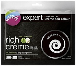 Godrej Expert Rich Crème, Natural Black, 20ml+20g - (Pack of 1) E845 - £5.89 GBP
