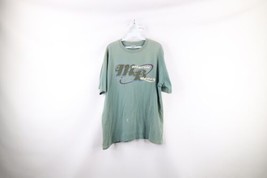 Vintage 90s Streetwear Mens XL Thrashed Spell Out Myrtle Beach T-Shirt Green USA - £27.65 GBP