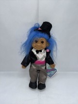 Russ Troll Travis Blue Hair Groom Tuxedo Top Hat Vintage Doll - £10.03 GBP