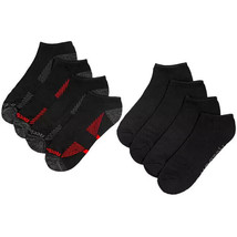 Reebok Men&#39;s Performance Training Low Cut Socks 8 Pack Black Shoe Sz 6-12.5 - $18.67