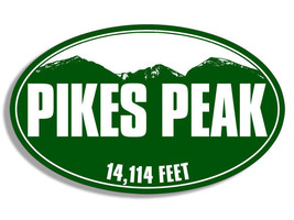 5&quot; pikes peak colorado green mountain bumper sticker decal made in usa - £13.36 GBP