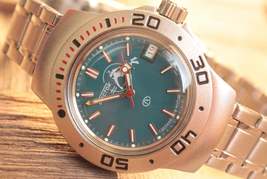 Vostok Amphibian Diver Mechanical Automatic Wrist Watch Scuba Dude 060059 - £98.86 GBP
