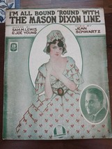 I&#39;m All Bound Round With The Mason Dixon Line 1917 Sheet Music - £14.93 GBP