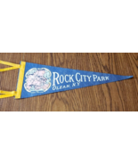Vintage Rock City Park Olean New York NY Blue 18&quot; Felt Pennant - $187.97 MXN