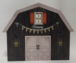 Happy Halloween Barn Wood Standind Decoration - $19.79