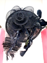 Feather Womens Dress Fascinator Fedora Pillbox Hat Party Church Beret - $182.29 MXN