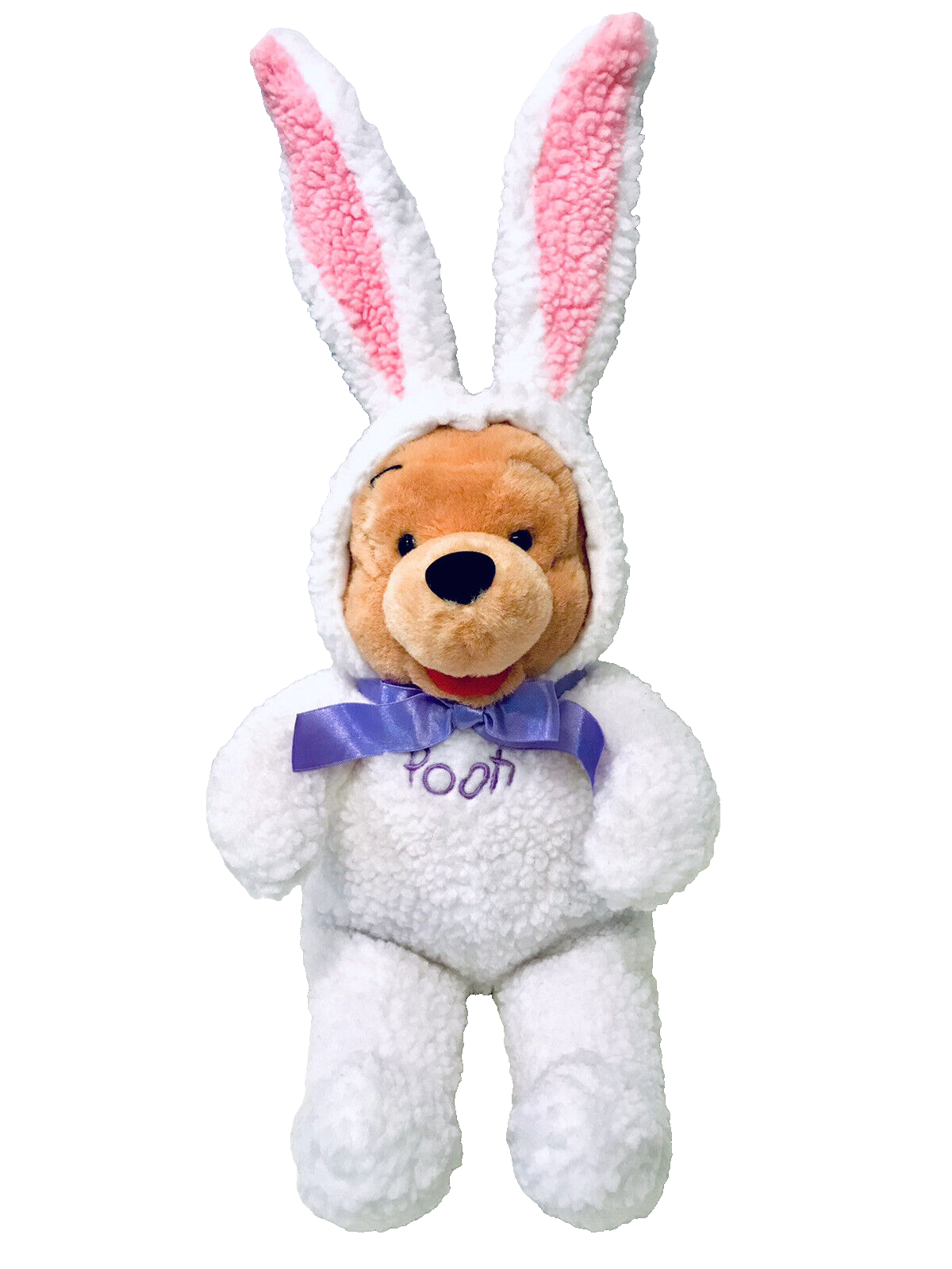 The Disney Store Vintage Easter Bunny Pooh In Sherpa Costume Plush Stuff... - $12.95