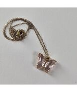 Crystal Butterfly Necklace, 18k PVD Gold over Stainless Steel - €8,58 EUR