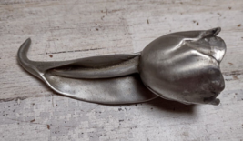Vintage Seagull Pewter Etain Zinn Canada Tulip Rose Flower Candle Snuffer 1986 - £15.14 GBP
