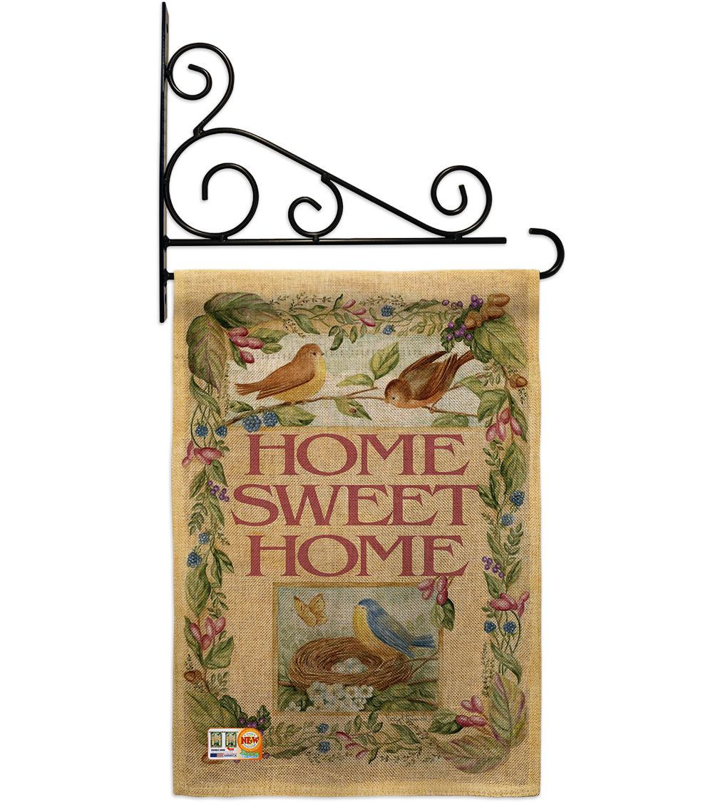 Primary image for Welcome Birds Spring Time Burlap - Impressions Decorative Metal Fansy Wall Brack