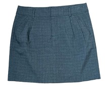 Gap Skirt Size 8 Gray Plaid Stretch Blend Womens Pockets Lined 33X17.5 - $19.79