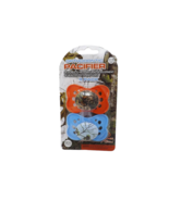 Realtree Xtra Colors 2 Pack Orthodontic Pacifier - New - Orange &amp; Blue - £7.07 GBP