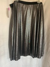 NWT Boutique Silver Metallic Skirt Size 2X - £22.08 GBP