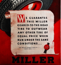 1930 Miller Rubber Company Tires Advertisement Automobilia Antique DWWW10 - $739.33 MXN