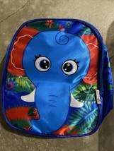 Quest Kids Satin Insulated Lunch Bag Zipper Elephant Design Blue Cooler ... - $6.85