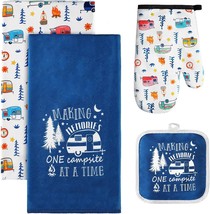 Four-Piece Camping Dish Towels, Pot Holders, And Oven Mitts, And Dish Cl... - $645.71 MXN