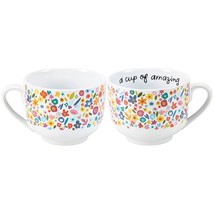 Coffee Tea Mug A Cup of Amazing Mug 20 Oz. Stoneware Inspiration Collection - £19.46 GBP