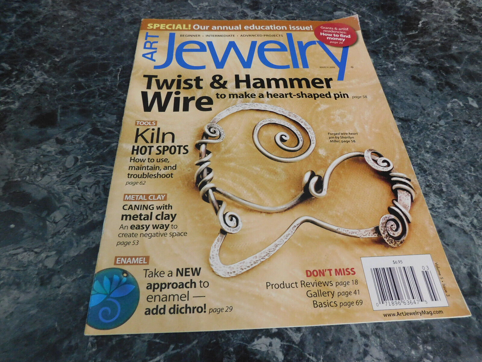 Art Jewelry Magazine March 2009 - $2.99