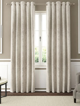 Plain Brown Textured Linen Room Darkening Curtains Set of 2 Curtains With Gromme - £22.82 GBP+