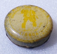 Atlantida Yellow ✱ Vintage Antique Grease Shoe Polish Tin Can Portugal 50´s - £9.65 GBP