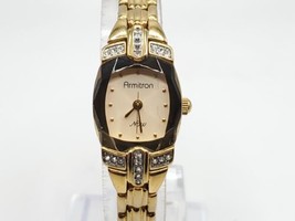 Armitron Now Quartz Watch Womens New Battery Gold Tone 17mm - $29.99