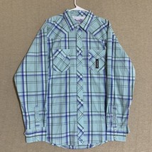 Wrangler Snap Shirt Mens Size XL Irregular Competition 20X Advanced Comfort Blue - £14.93 GBP