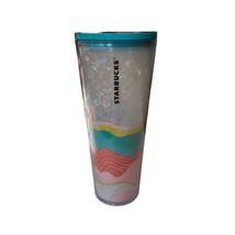 Starbucks 2020 Spring Tumbler Glitter Waves Limited Edition Lid No Straw Venti - £11.74 GBP