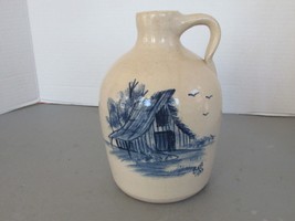 Vtg P.R. Storie Pottery Co Marshall Texas Primitive Pottery Jug Signed 1989 7&quot; - £19.74 GBP