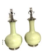 Retro Ceramic Table Lamps (2) Long Neck Genie Bottle Gourd Mid Century G... - €186,27 EUR