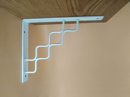 Forged shelf brackets with ornate metal plates. Industrial decor cornices, conso - £18.34 GBP