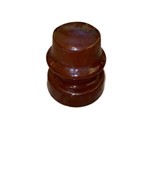 Vintage Electric Ceramic Glaze Telephone Cap Telegraph Pole Insulator Brown - $11.95
