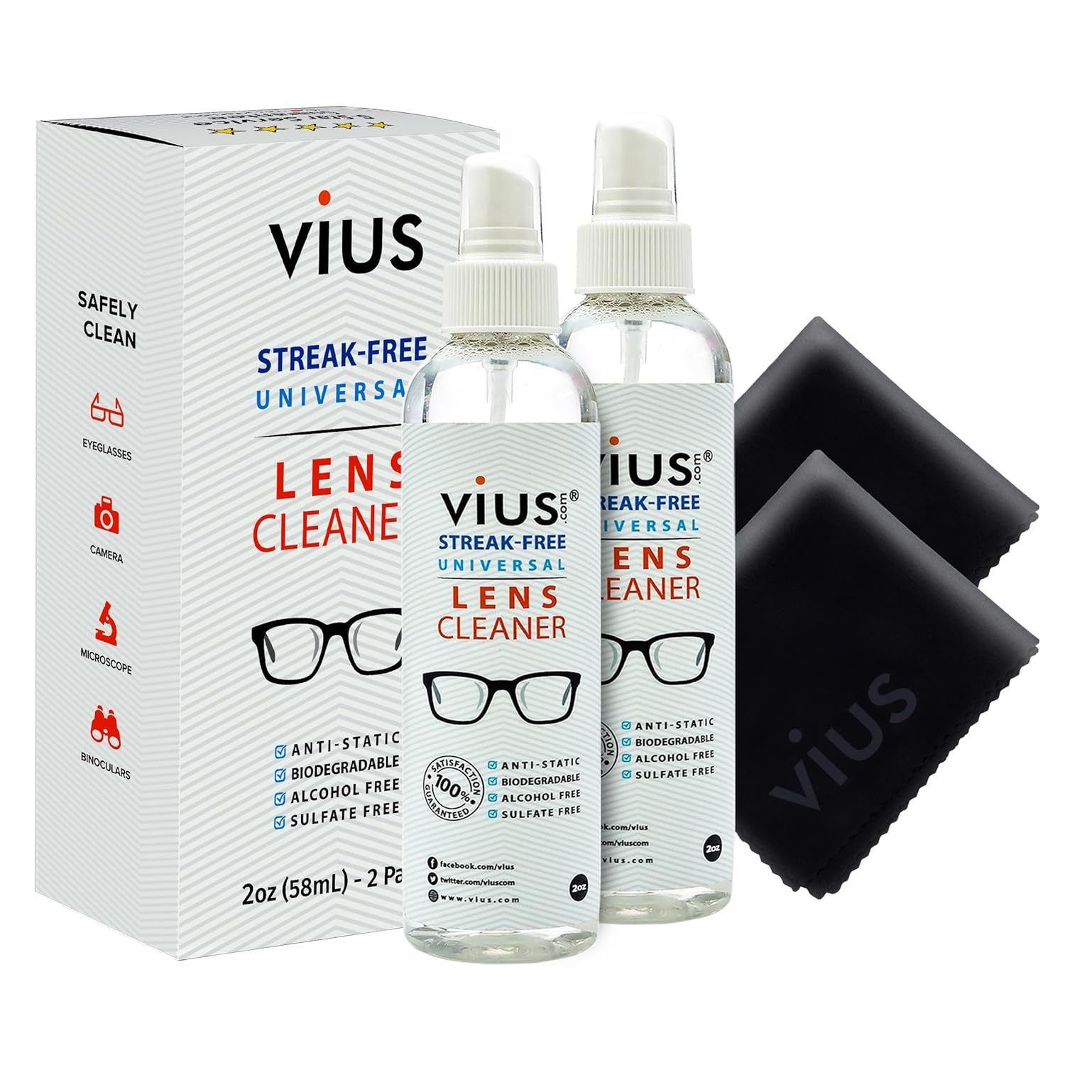 Lens Cleaner Kit  Premium Lens Cleaner Spray For Eyeglasses, Cameras, And Other