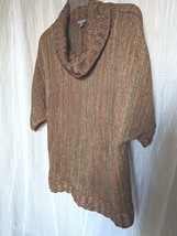 Roz &amp; Ali Knit Dolman Sleeve Cowl Neck Sweater Metallic Colorful Womens Size 2X - £19.45 GBP