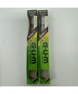 2 Vintage Butler GUM Toothbrush 411 Regular Size 4-Row  w/ Pick End - $11.98