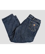 Men&#39;s Carhartt Flame Resistant Denim Jeans 46/32 HRV 3 Lined GREAT CONDI... - $75.15 CAD