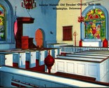 Interno Swedes Chiesa Arte Vista Wilmington Delaware De Unp Cromo Cartol... - $3.02