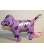 Victoria&#39;s Secret Pink Collection Happy Pink Purple &amp; Black Polka Dot Dog - £3.96 GBP